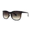 Womens Minimal Simple Horn Rim Marble Pattern Plastic Sunglasses