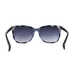 Womens Minimal Simple Horn Rim Marble Pattern Plastic Sunglasses