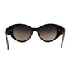 Womens Oversize Round Thick Temple Chic Plastic Cat Eye Sunglasses