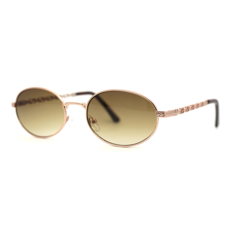 Oval Round Hipster Retro Metal Rim Luxury Pimp Sunglasses