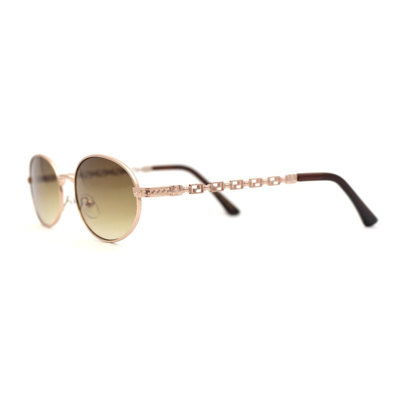 Oval Round Hipster Retro Metal Rim Luxury Pimp Sunglasses