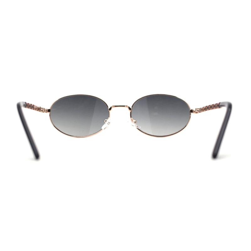 Oval Round Hipster Retro Metal Rim Luxury Pimp Sunglasses