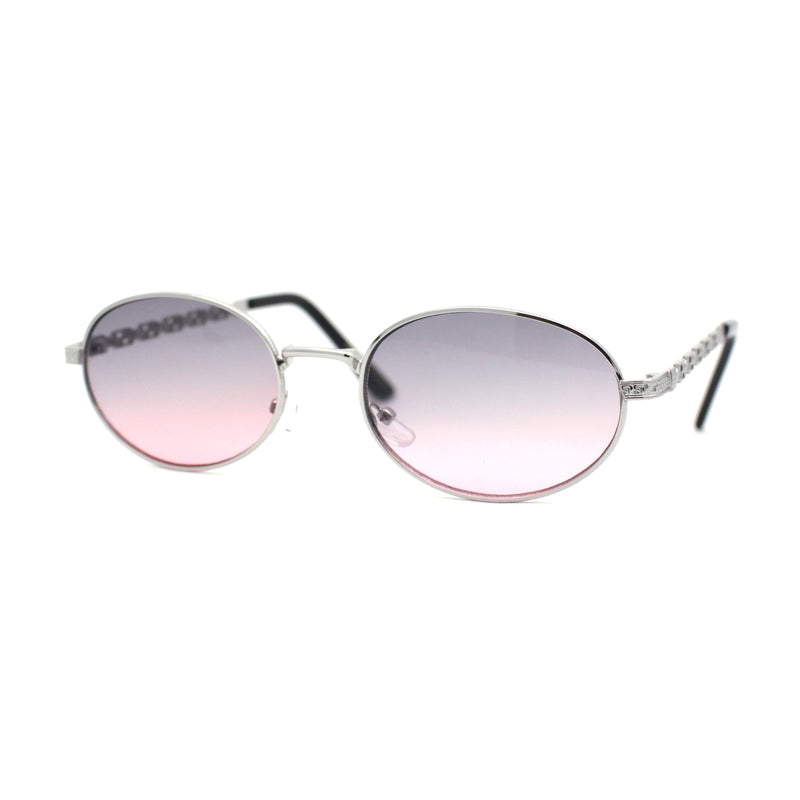 Oval Round Hipster Retro Metal Rim Luxury Pimp Sunglasses