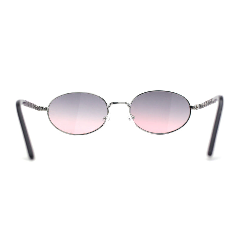Oval Round Hipster Retro Metal Rim Luxury Pimp Sunglasses