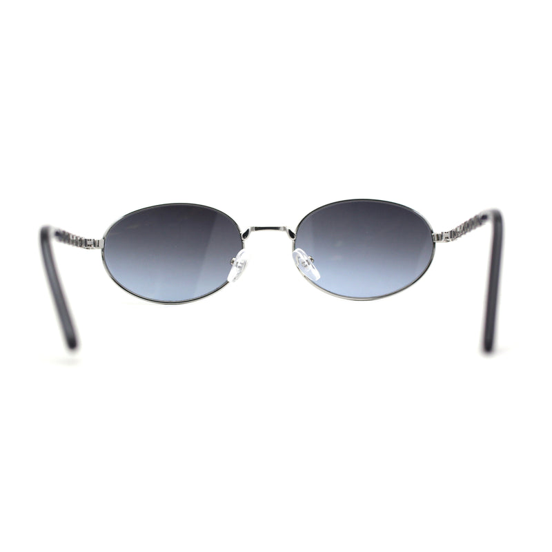 Oval Round Hipster Retro Metal Rim Luxury Pimp Sunglasses