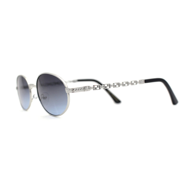 Oval Round Hipster Retro Metal Rim Luxury Pimp Sunglasses