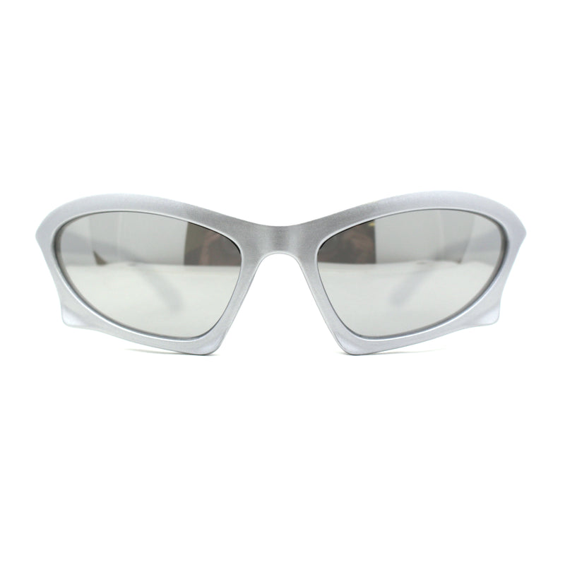 Trendy Iconic 90s Wrap Around Sport Plastic Sunglasses