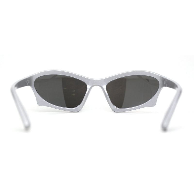 Trendy Iconic 90s Wrap Around Sport Plastic Sunglasses