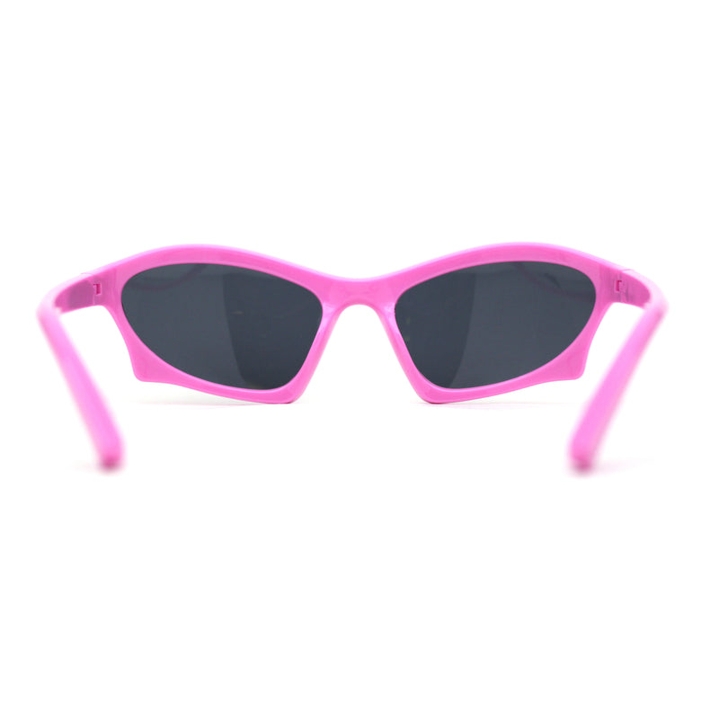 Trendy Iconic 90s Wrap Around Sport Plastic Sunglasses