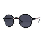 Retro 90s Style Round Thin Metal Rim Contemporary Fashion Sunglasses