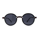 Retro 90s Style Round Thin Metal Rim Contemporary Fashion Sunglasses