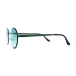 Retro 90s Style Round Thin Metal Rim Contemporary Fashion Sunglasses