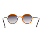 Retro 90s Style Round Thin Metal Rim Contemporary Fashion Sunglasses