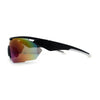 Mens Sport Large Half Rim Shield Plastic Robotic Plastic Sunglasses