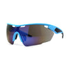 Mens Sport Large Half Rim Shield Plastic Robotic Plastic Sunglasses