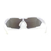 Mens Sport Large Half Rim Shield Plastic Robotic Plastic Sunglasses