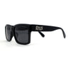 Locs Classy Rectangle Horn Rim All Black Gangster Shade Sunglasses