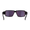 Locs Oversized Mirror Lens Thin Plastic Gangster Rectangle Sunglasses