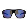 Locs Large Wrap Rectangle Color Mirror Gangster Plastic Sunglasses