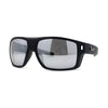 Locs Large Wrap Rectangle Color Mirror Gangster Plastic Sunglasses