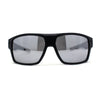 Locs Large Wrap Rectangle Color Mirror Gangster Plastic Sunglasses