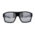 Locs Large Wrap Rectangle Color Mirror Gangster Plastic Sunglasses