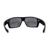 Locs Large Wrap Rectangle Color Mirror Gangster Plastic Sunglasses