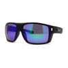 Locs Large Wrap Rectangle Color Mirror Gangster Plastic Sunglasses