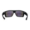 Locs Large Wrap Rectangle Color Mirror Gangster Plastic Sunglasses