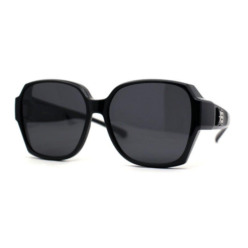 Polarized Large Oversized Barricade Rectangle Fit Over OTG Sunglasses