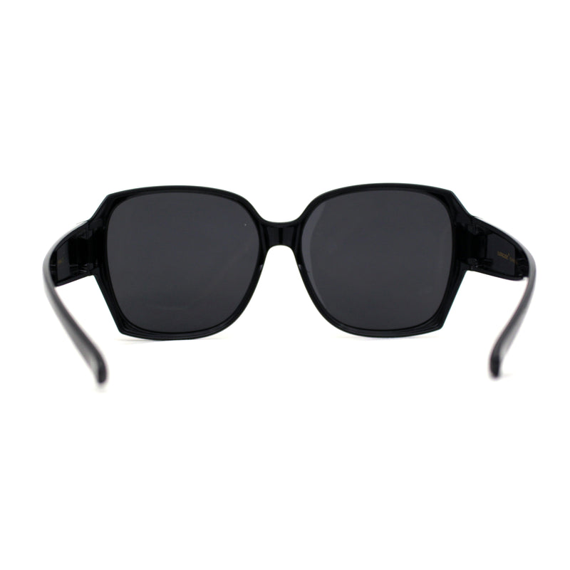 Polarized Large Oversized Barricade Rectangle Fit Over OTG Sunglasses