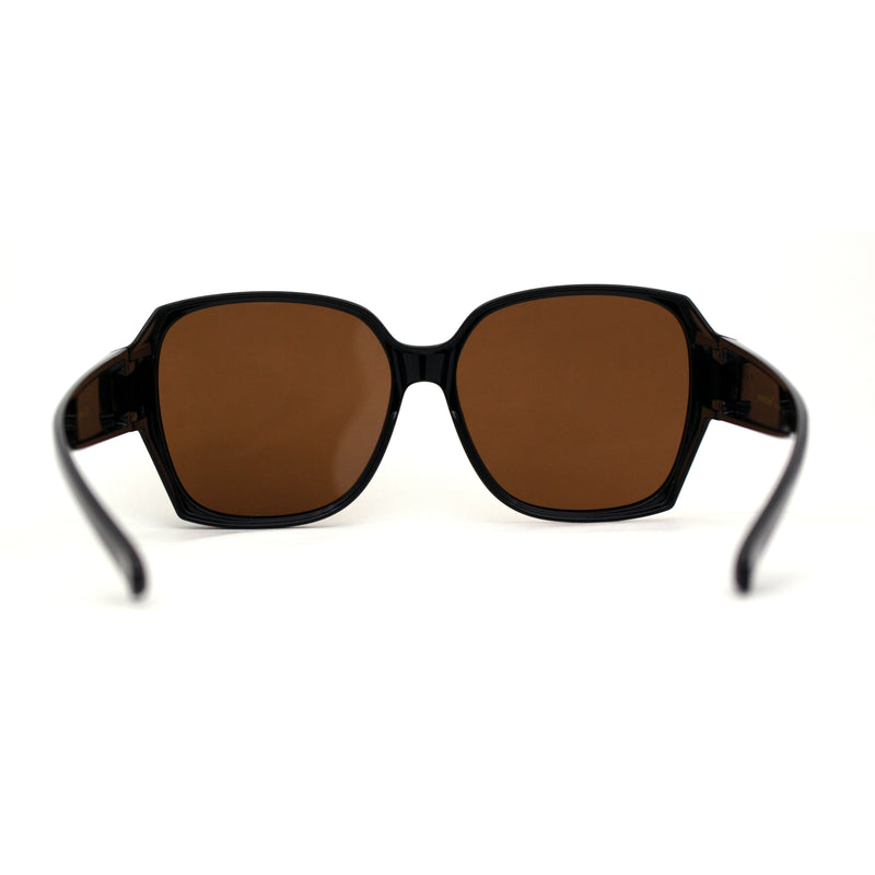 Polarized Large Oversized Barricade Rectangle Fit Over OTG Sunglasses