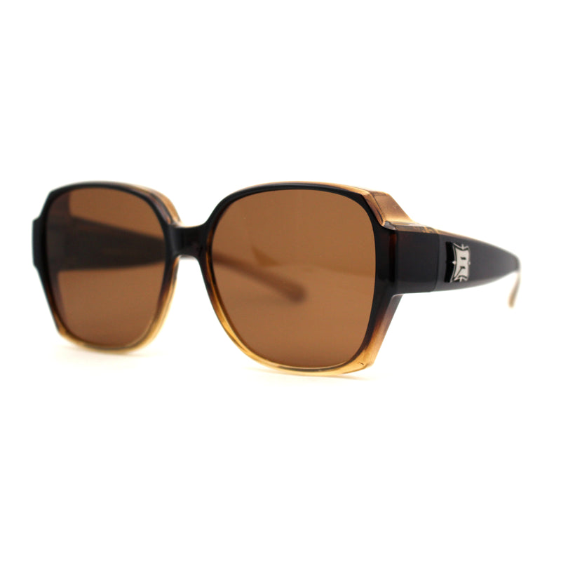 Polarized Large Oversized Barricade Rectangle Fit Over OTG Sunglasses