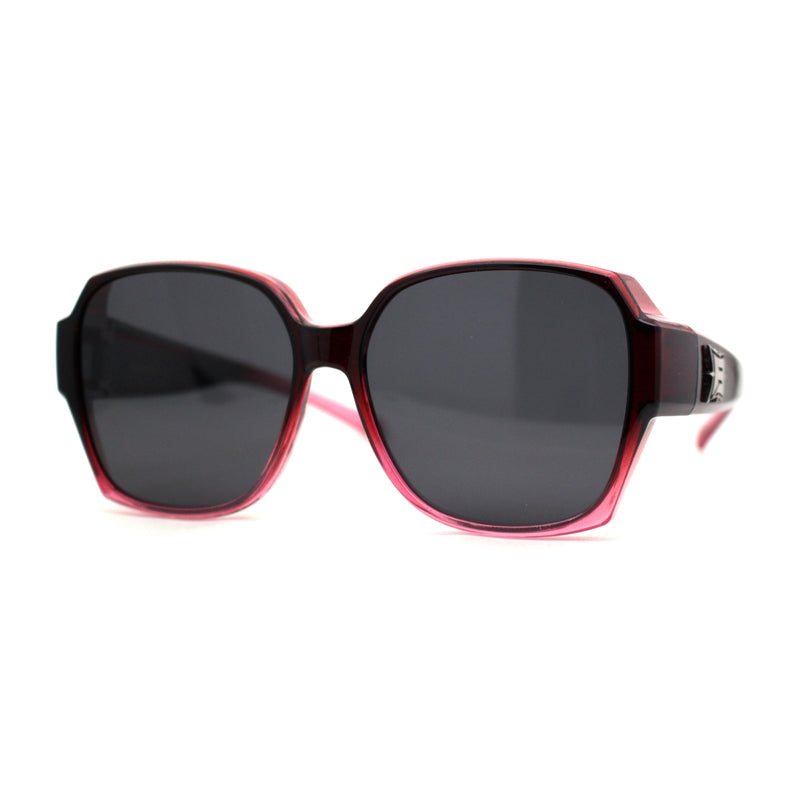 Polarized Large Oversized Barricade Rectangle Fit Over OTG Sunglasses