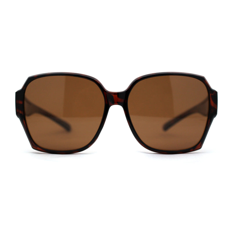 Polarized Large Oversized Barricade Rectangle Fit Over OTG Sunglasses