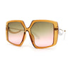 Womens Oversized Butterfly Waved Arm Luxury Sunglasses