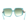 Womens Oversized Butterfly Waved Arm Luxury Sunglasses