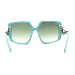 Womens Oversized Butterfly Waved Arm Luxury Sunglasses