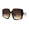 Womens Oversized Butterfly Waved Arm Luxury Sunglasses