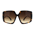 Womens Oversized Butterfly Waved Arm Luxury Sunglasses