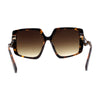 Womens Oversized Butterfly Waved Arm Luxury Sunglasses