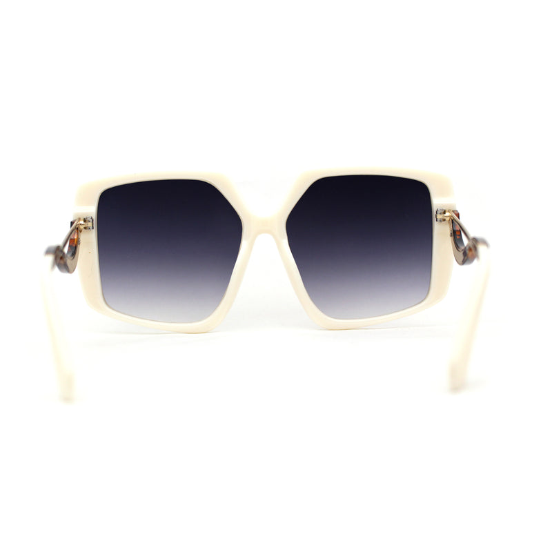 Womens Oversized Butterfly Waved Arm Luxury Sunglasses