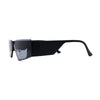 Womens Rimless Upside Down Half Frame Narrow Rectangular Metal Rim Sunglasses