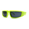 Trendy 90s Sport Style Wrap Around Mean Aggressive Plastic Sunglasses