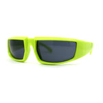 Trendy 90s Sport Style Wrap Around Mean Aggressive Plastic Sunglasses