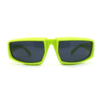 Trendy 90s Sport Style Wrap Around Mean Aggressive Plastic Sunglasses