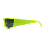 Trendy 90s Sport Style Wrap Around Mean Aggressive Plastic Sunglasses