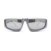 Trendy 90s Sport Style Wrap Around Mean Aggressive Plastic Sunglasses