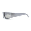 Trendy 90s Sport Style Wrap Around Mean Aggressive Plastic Sunglasses