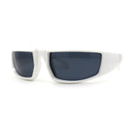 Trendy 90s Sport Style Wrap Around Mean Aggressive Plastic Sunglasses